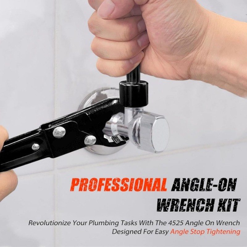 Angle Stop Wrench Nickel Plated Steel Nut Tightening Plumbing Wrench
