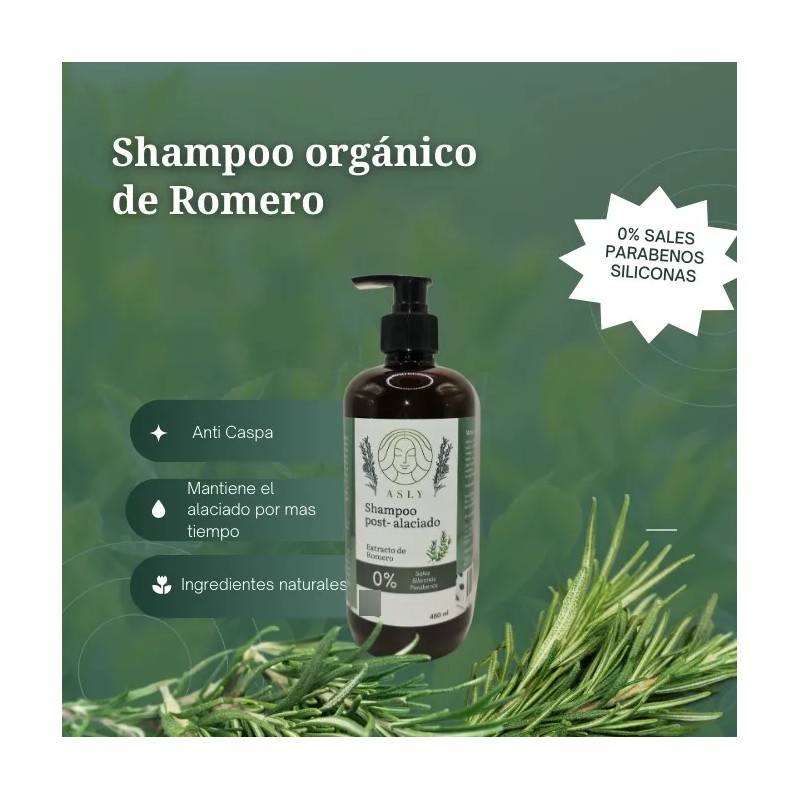 Shampoo Anticaspa Y Post Alaciado Asly, 0%sal,parabenos