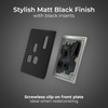 BG Electrical Single Switched Power Socket, 13A, Matt Black