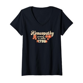 Womens Homeopathy Proving It Since 1796 V-Neck T-Shirt