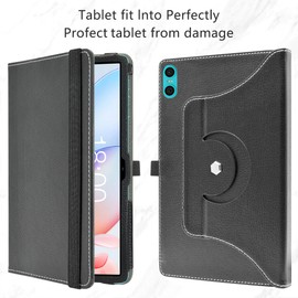 MAMA MOUTH Compatible with TECLAST P30 Case,360 Degree Rotating With Premium PU Leather Sleeve Cover Case for TECLAST P30 / TECLAST P30T 10.1 Inch Tablet,Black