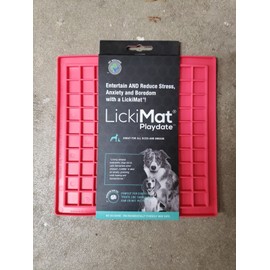 LickiMat PlayDate Slow Feeder Mat for Dogs - Pink