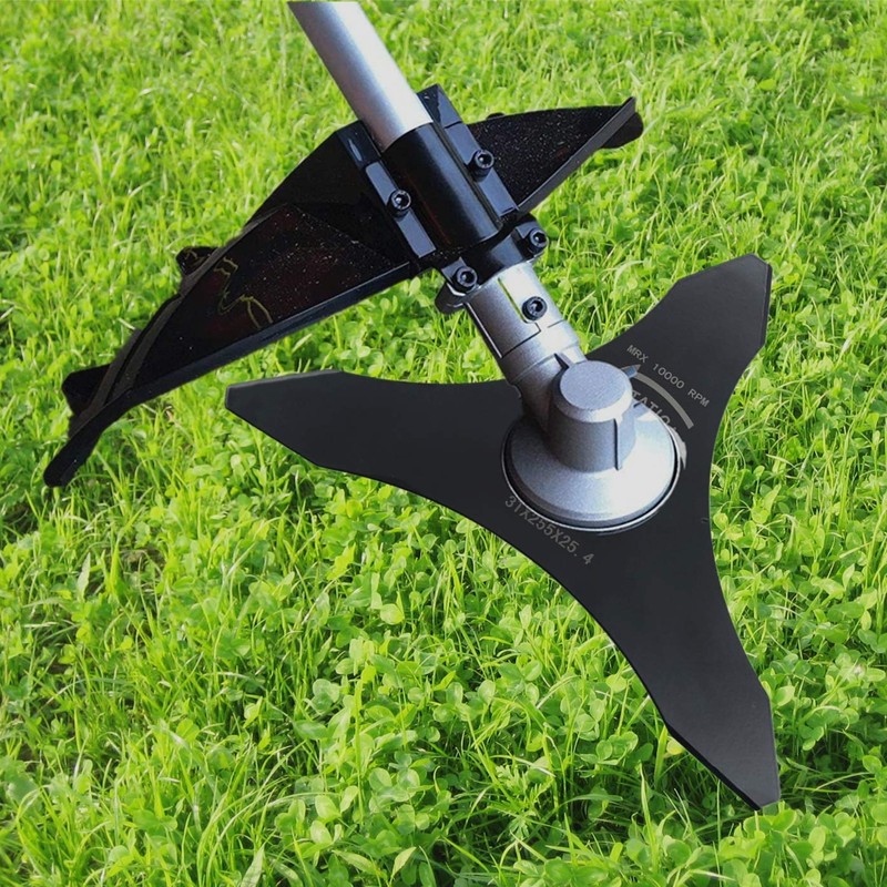 Hicello 10" Brush Cutter Blade, 3 Teeth Grass Trimmer Blade,