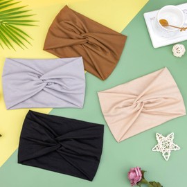 DRESHOW Pack of 8 Women's Headbands, Elastic Soft Headband for Everyday Yoga, Sports, Fitness