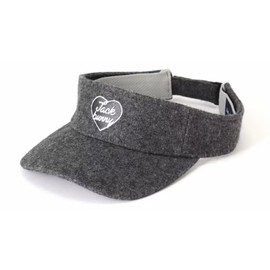 Jack Bunny 262-4287101 Unisex Sun Visor (Heart Pattern, Adjustable Sizes) / Golf Hat, 020_grey