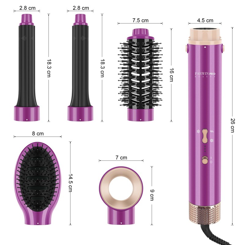 5 in 1 Airstyler Haarstyler, PARWIN PRO BEAUTY Haarstyler Haartrockner