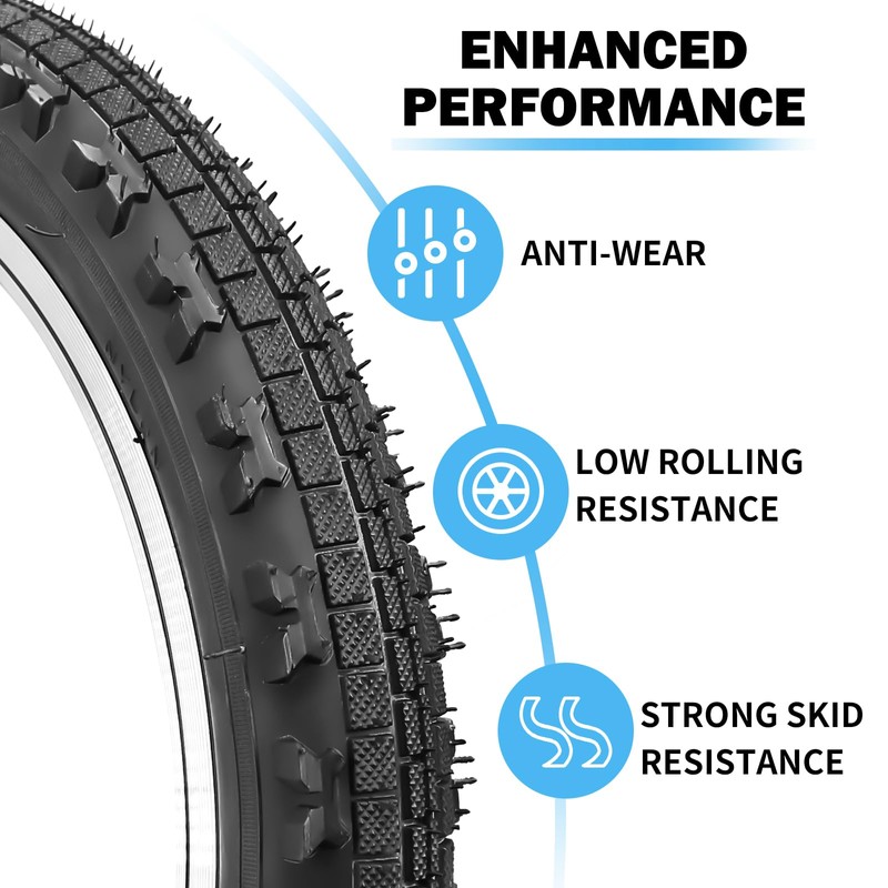 SIMEIQI Bike Tire 16x2.125 for Mountain BMX Replacement Bicycle Tyre