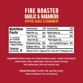 Melinda’s Fire Roasted Garlic & Habanero Hot Sauce - Made with Slow Roasted Garlic, Fresh Peppers, Lime Juice - Rich & Smoky Habanero Hot Sauce 12oz, 1 Pack + 2oz Mini