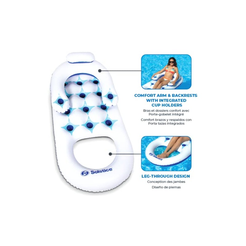Swimline Solstice Fashion Pool Lounge Chair, Multicolor