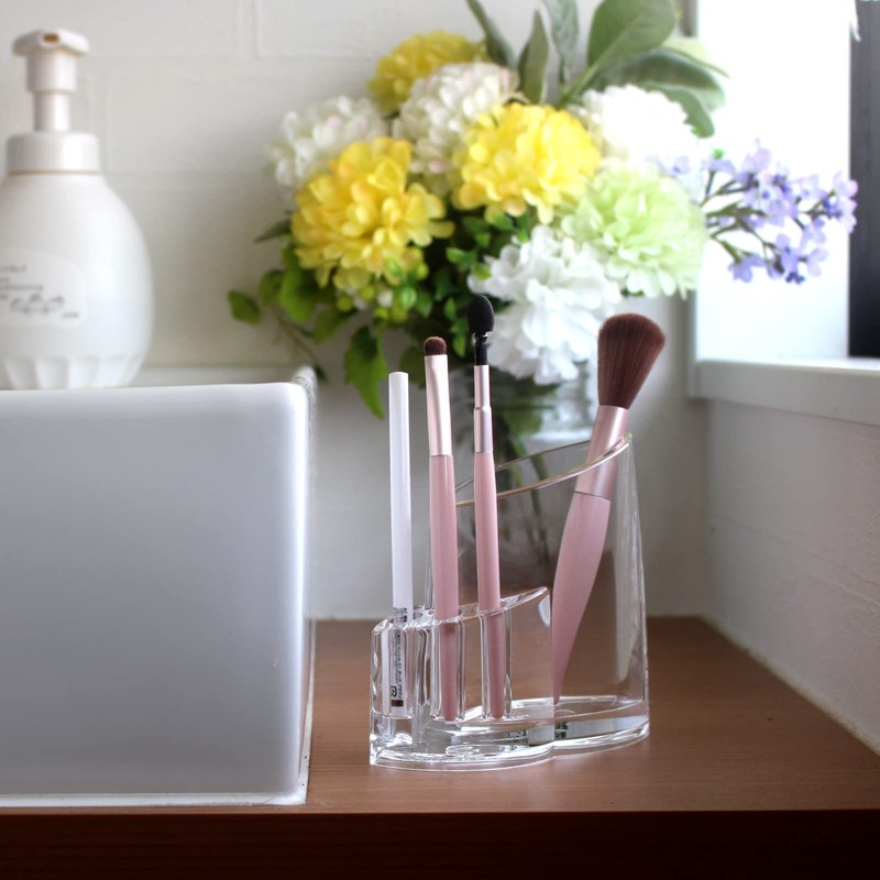 GemRich Makeup Brush Case, Makeup Brush Stand, Cosmetic Storage, Acrylic,