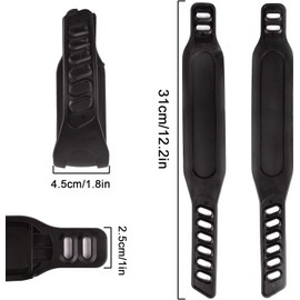 4pcs Exercise Bike Pedal Straps, 12.2in Heavy Duty Adjustable Length Universal Pedal Strap, and Widened Straps for Spinning Exercise Bike Bicycle Cycle Home or Gym