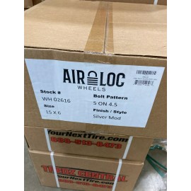 CENTURY 1 New 2200 lb 15" Silver Mod Trailer Rim 15x6 5x4.5 5 Lug Ships In Box