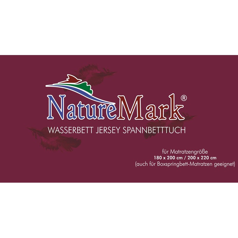 Waterbeds and box spring beds, fitted sheet by NatureMark, jersey