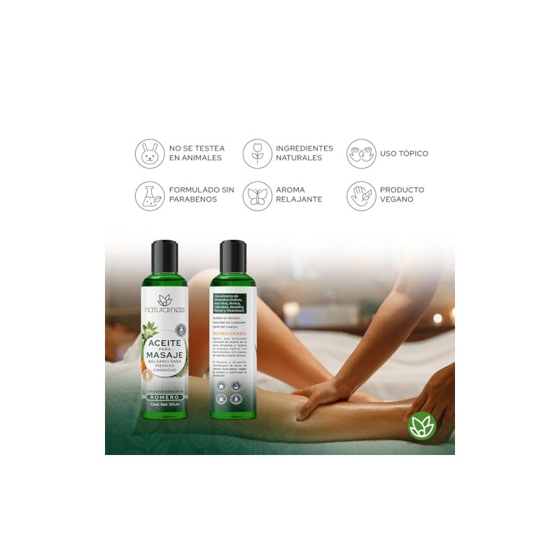 Naturalness Bálsamo Corporal para Masaje Terapéutico Piernas Cansadas 125 ml
