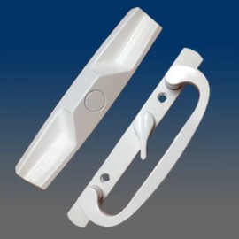 Vision Hardware Sliding Glass Door Handle Set PD 1400 WHITE OFFSET