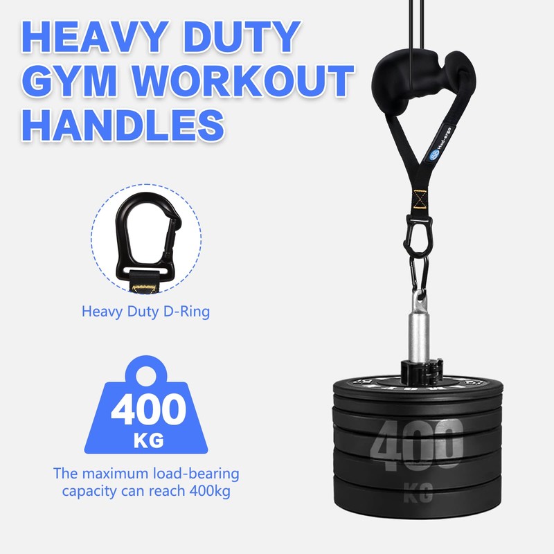 HXD-ERGO Ergonomic Gym Handles, Heavy Duty Exercise Handles for Cable