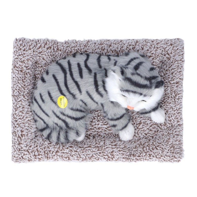 Cat Ornament Simulation Design Vivid Cute Plush Lying Cat with