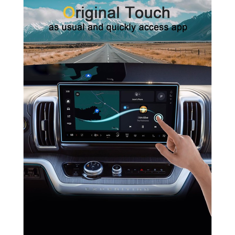 KOOGEN Tempered Glass Screen Protector for Ford Expedition 2025,Infotainment Navigation
