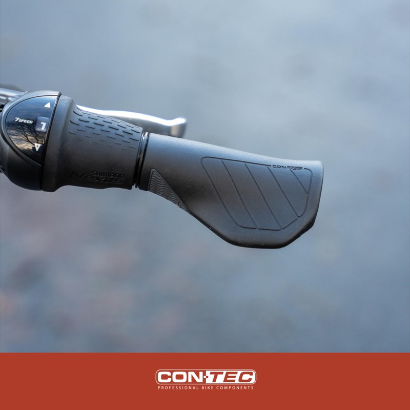 CONTEC Merge Trekking Ergo Bicycle Grip 96/140mm D3 Tri-Component Rubber