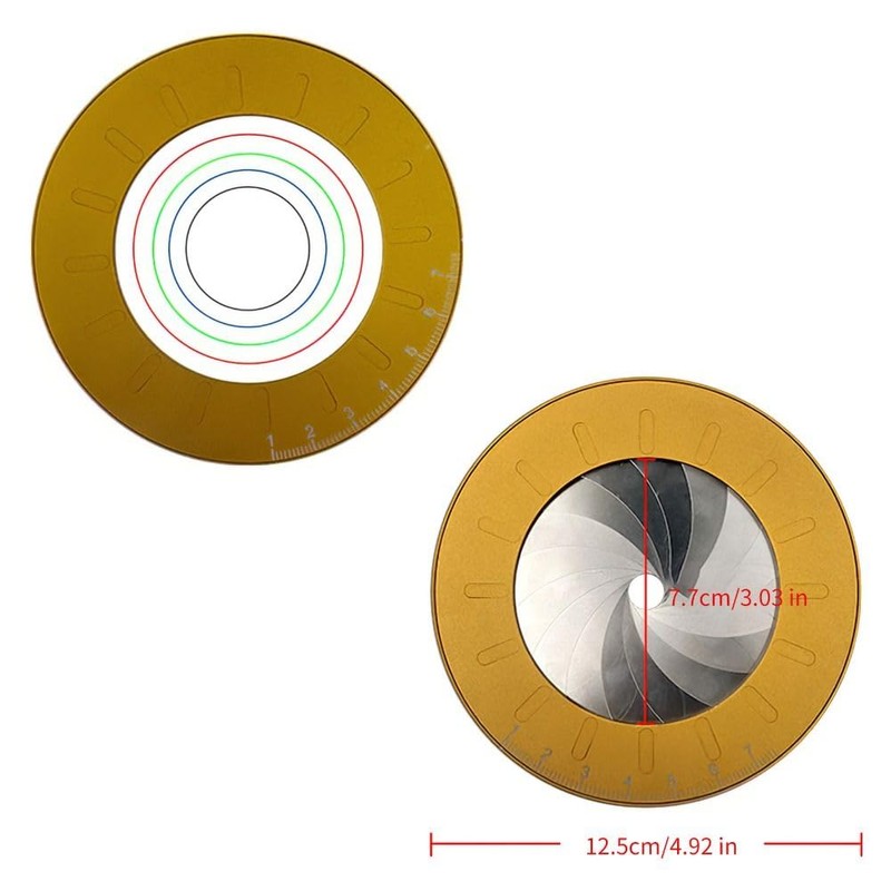Leadigol Circle Drawing Ruler Measurement Creative Rotatable Round Ruler Flexible