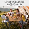 Large 46.4" Camping Table for 2-6 People - 220lbs Capacity
