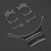 4Pcs/Set Carbon Fiber Steering Wheel Trim Cover Car Refitting Fits