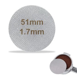 TONAUP Coffee Puck Strainer, 51 mm Espresso Strainer for Portafilter Reusable Screen Sintered Coffee Filter Plate 1.7 mm Thickness 150 μm Stainless Steel 316 for Espresso Filter Basket