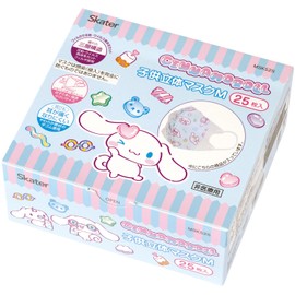 Skater Children's Three-Layer Structure Non-Woven 3D Mask M 25 Pieces Sanrio Cinnamoroll Mashugumi Girls MSKS25-A