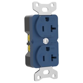 Monosaudio Audiophile Duplex Receptacle 20 Amp 125V Pure Copper Audio Wall Outlet Ac Power Receptacle Hospital Grade Outlet with Flame Retardant Shell for Home Stereo Sound Systems(Rhodium Plated)