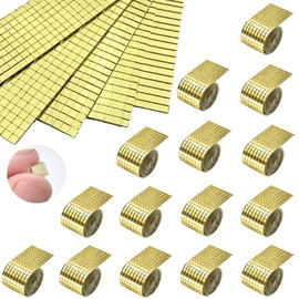 REDODECO 7200Pcs Mirror Mosaic Tiles Disco Ball Mirror Tiles Self-Adhesive Square Glass Mirror Tiles for Craft DIY,15 Sheets (Gold)