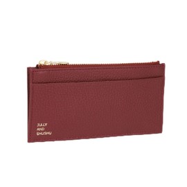 JULLY AND SHUSHU DR2-CC Women's Card Case, Fragment Case, Card Case, IC Card Slot, Pass Case, Bill Compartment, red (burgundy)
