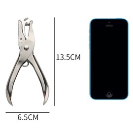 TENOC Handle Hole Punch 1-Piece, Paper Circle Bore Helper with Steel for Office, School, Home, Easy to Punch Hole for Kids and Adults