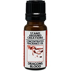Concentrated Fragrance Oil - Dragon's Blood - A Potent Earthy Scent w/Cedarwood, Orange and Patchouli Essential Oils w/Sweet and Spicy Notes. Made with Natural Essential Oils.(.33 fl.oz.)