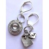 TEA CUP and tea bag CHARMS earring SP LEVERBACK Artisan