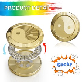 Coolden Fidget Slider Toy EDC Metal Fidget Toys Lucky Coin Fidget Toy ADHD Autism Anxiety Sensory Fidget Toy Anxiety Stress Relief Magnetic Fidget Toy Gifts for Adults