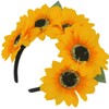 Women's Bohemian Simulated Chrysanthemum Blossoms Headband Wreath Holiday Headpiece Sunflower