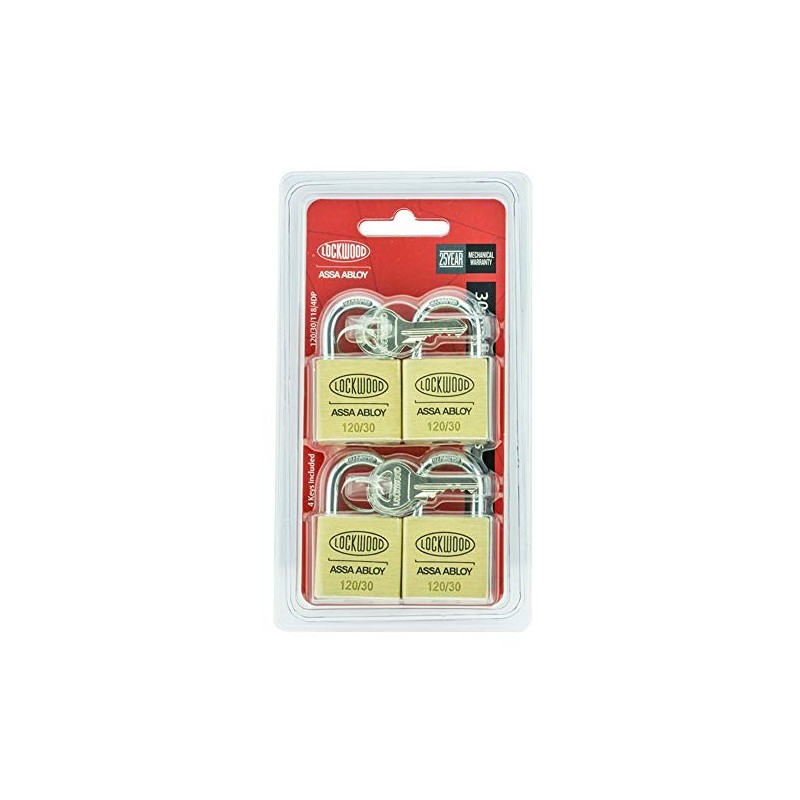 Lockwood 120/30/118/4DP 120 Series 120 Series 30 mm Padlock with