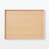MUJI MDC80A2S Wooden Square Tray, Natural, Approx. Width 13.8 x