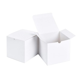 SHIPKEY 10pcs White Cardboard Gift Boxes with lids |6x6x6inch Square Boxes | Medium Gift Boxes Suitable for Party, Wedding, Christmas, Holidays, Birthdays and All Other Occasions