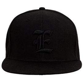 4sold Snapback Hat with Raised 3D Black Embroidery Letter Baseball Cap Hip-Hop Cap Hat Headwear (E)