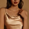 Luxval Gold Necklace for Women Trendy 14k Gold Plated Long