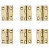 6Pcs Door Hinges,Brass Folding Hinges,Heavy Duty Ball Bearing for Gate,Window,Drawer