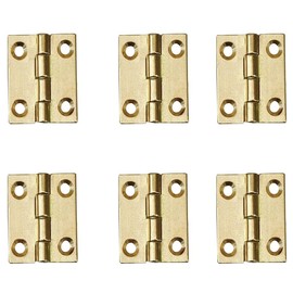 6Pcs Door Hinges,Brass Folding Hinges,Heavy Duty Ball Bearing for Gate,Window,Drawer 1inch Brass