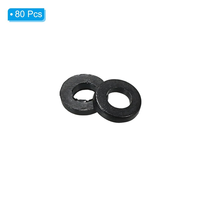 PATIKIL M2.5 Nylon Flat Washer, 80 Pack 2.5mm ID 5mm