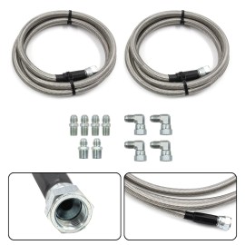 52" Length SS Braided Transmission Cooler Hose Lines For TH350 700R4 TH400Gearbox Type: Automatic Type