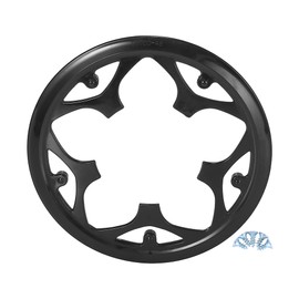 X AUTOHAUX 48 Teeth 9.5cm 5 Holes Bicycle Bike Crankset Chain Wheel Cover Protector Chain Wheel Protective Cover Black