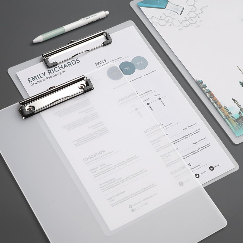 Clipboard, A4 Clipboard, Durable, Anti-Slip Clip, For Office, Meetings, Schools,