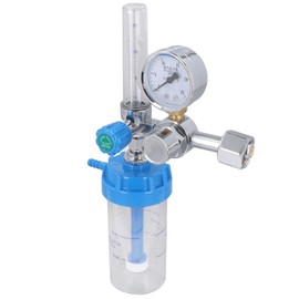 Regulador de Presión de Oxígeno de Aleación de Aluminio Medidor de Flujo de Alta Precisión Filtro de Gas Impurezas de Oxígeno Humedecido BSP Entrada de 5/8 de Pulgada para