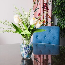 Galashield Marbles for Vases | Glass Marbles Bulk Vase Fillers | Glass Beads for Vases, Frosted Colors Round Marble 1lb, (Approx. 80 pcs)