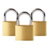 SEPOX® 3Pcs Pack Heavy-Duty Solid Brass Padlocks with Same Keys